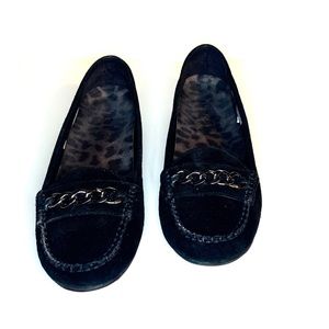 Vionic Black Suede Slip Ons Size 7